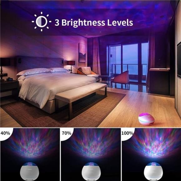 Galaxy Projector StarProjector Dynamic Ocean Wave Projector Lamp-LED Night Light - Picture 3 of 6